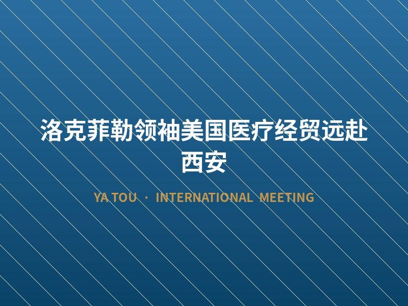 洛克菲勒领袖美国医疗经贸远赴西安
